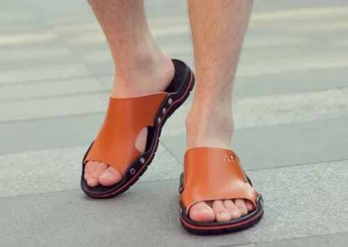 Sandal pria Joemen bahan kulit combi 