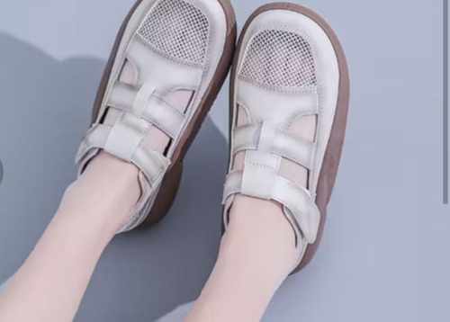 Sepatu wanita slingback stracy thic summer style bahan PU Combi super 