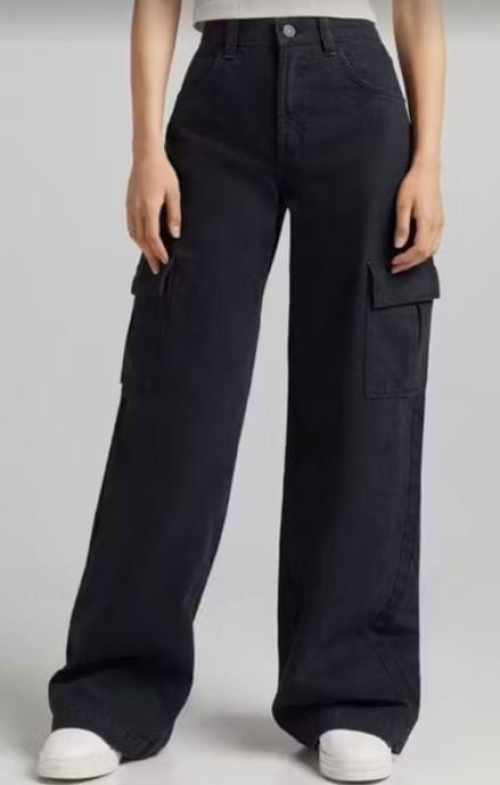 Jeans cargo highwaist all size ready oversize 