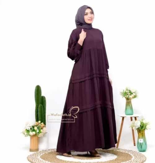 Dress gamis Shakira twill all size LD 110cm