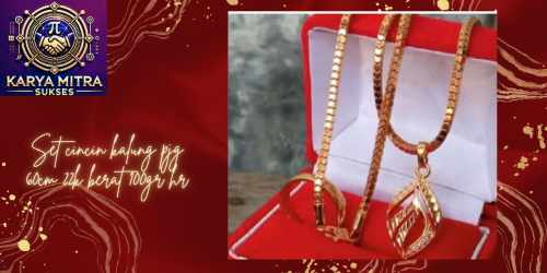 Kalung titanium rantai italy liontin diamond 